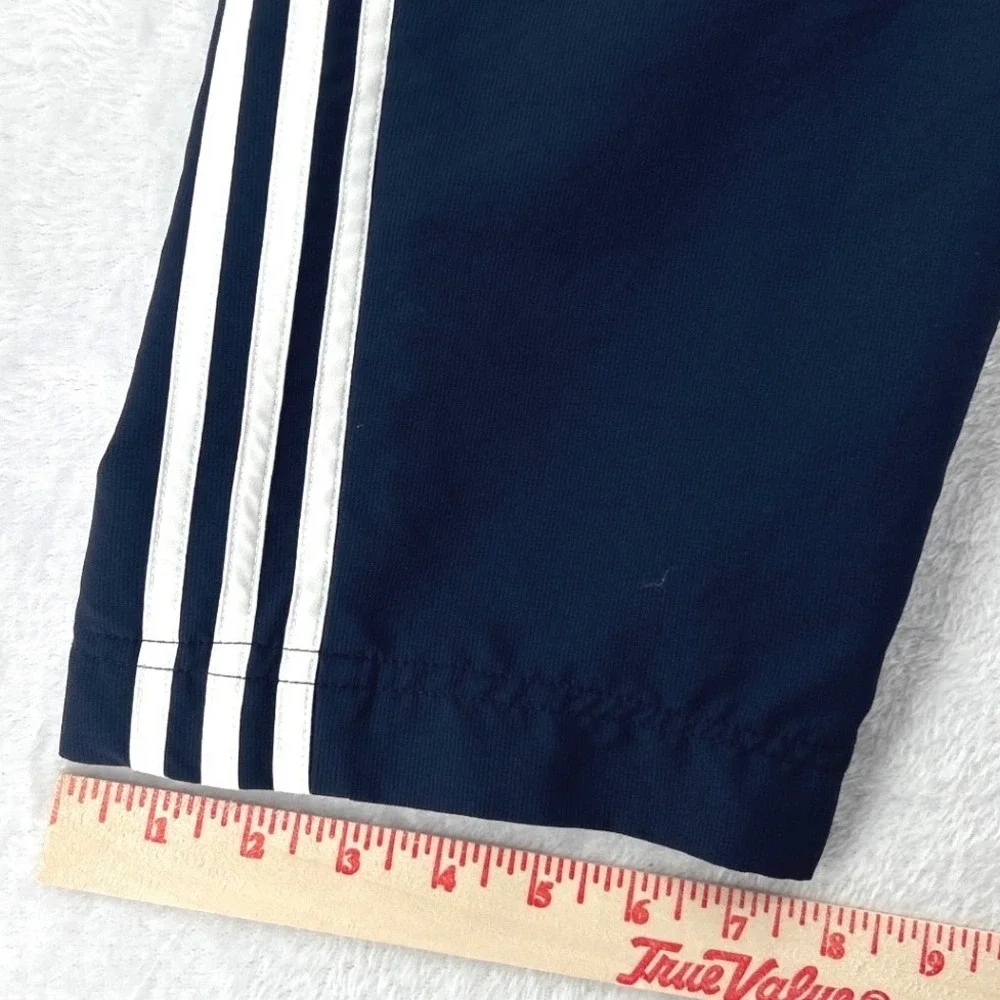 Adidas Mens Track Pants‎ 2XL Navy Blue 3-Stripe Mesh Lined Athletic Joggers